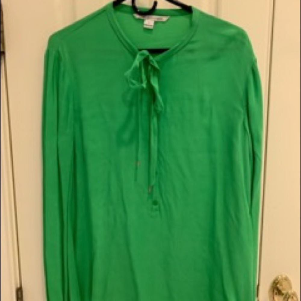 Diane Von Furstenburg Green Blouse